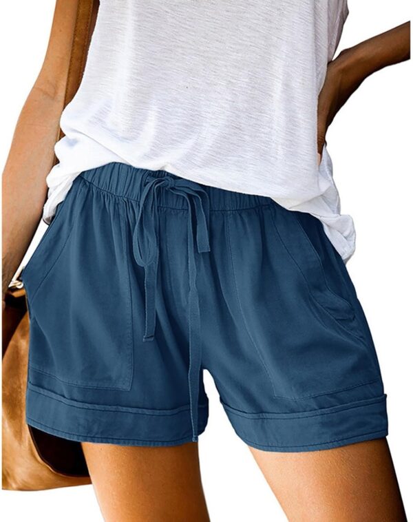 Athletic Shorts for Women,Shorts for Women 2024 Drawstring High Waisted Bermuda Soft Trendy Beach Vacation Shorts - Image 3